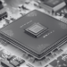 Close up of a computers mother board.